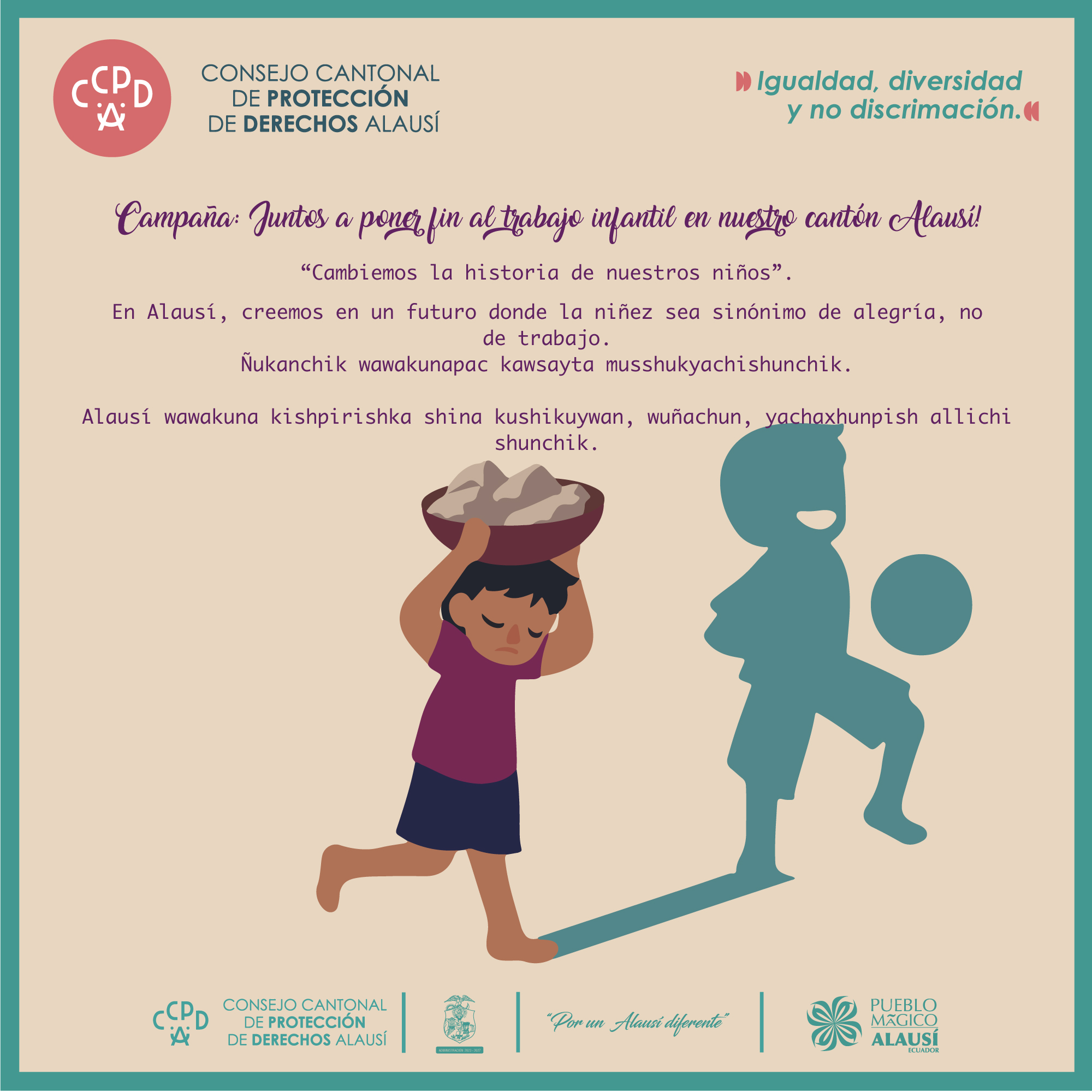 CAMPAÑA: JUNTOS A PONER FIN AL TRABAJO INFANTIL