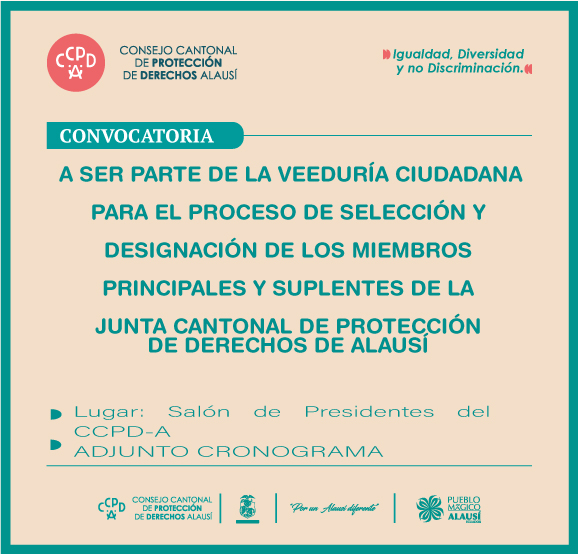 CONVOCATORIA: VEEDURÍA CIUDADANA PROCESO DE SELECCIÓN DE MIEMBROS DE LA JCPDA