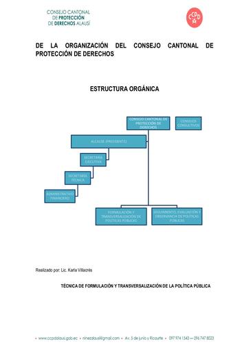 ESTRUCTURA ORGANICA DEL CCPDA